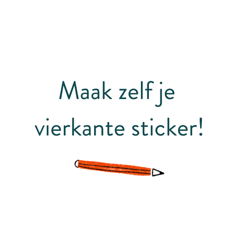 Doopsuikersticker vierkant zelf maken | 12 stuks